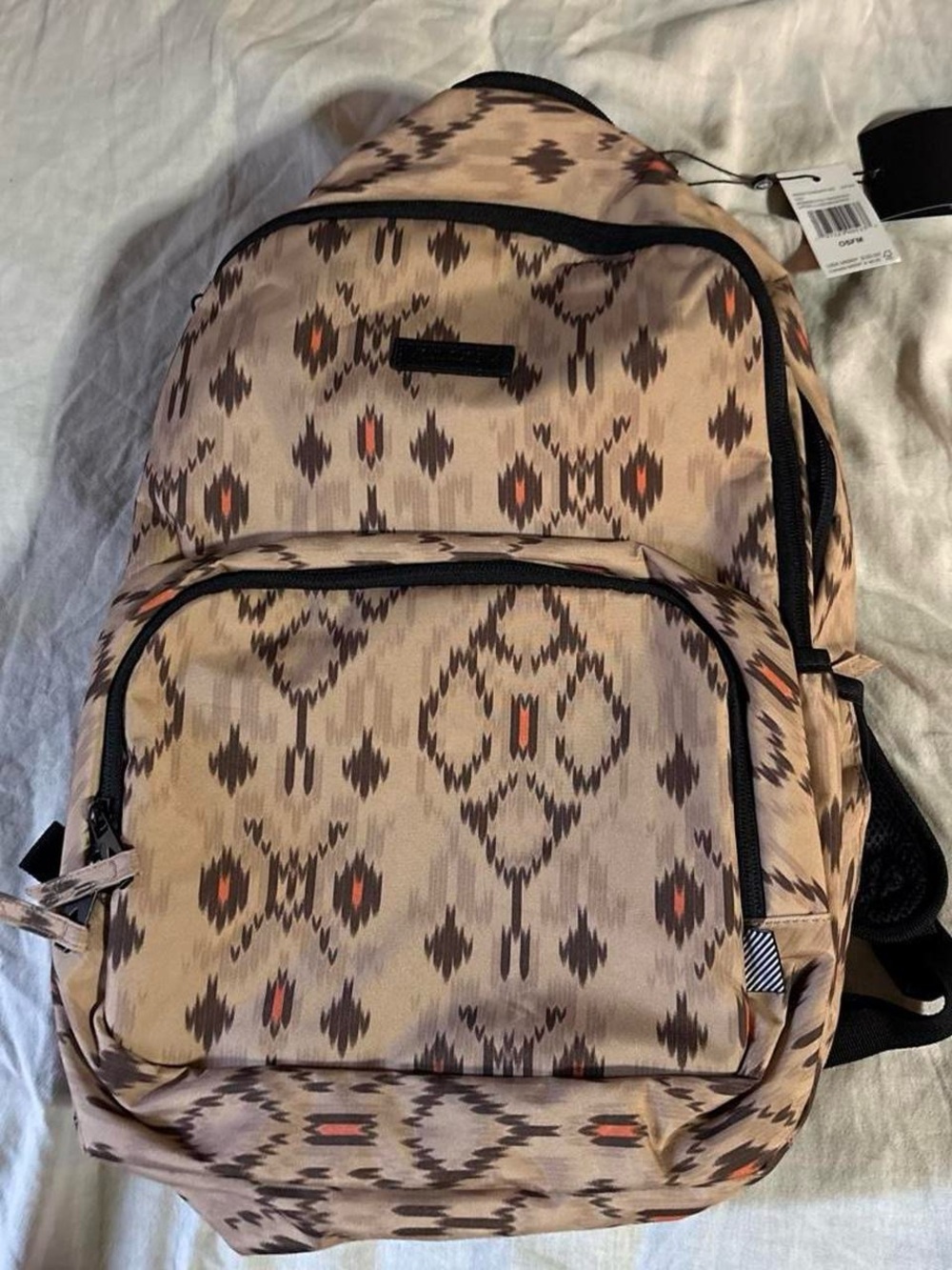 Volcom Tan Patterned Men's Backpack with Black Trim